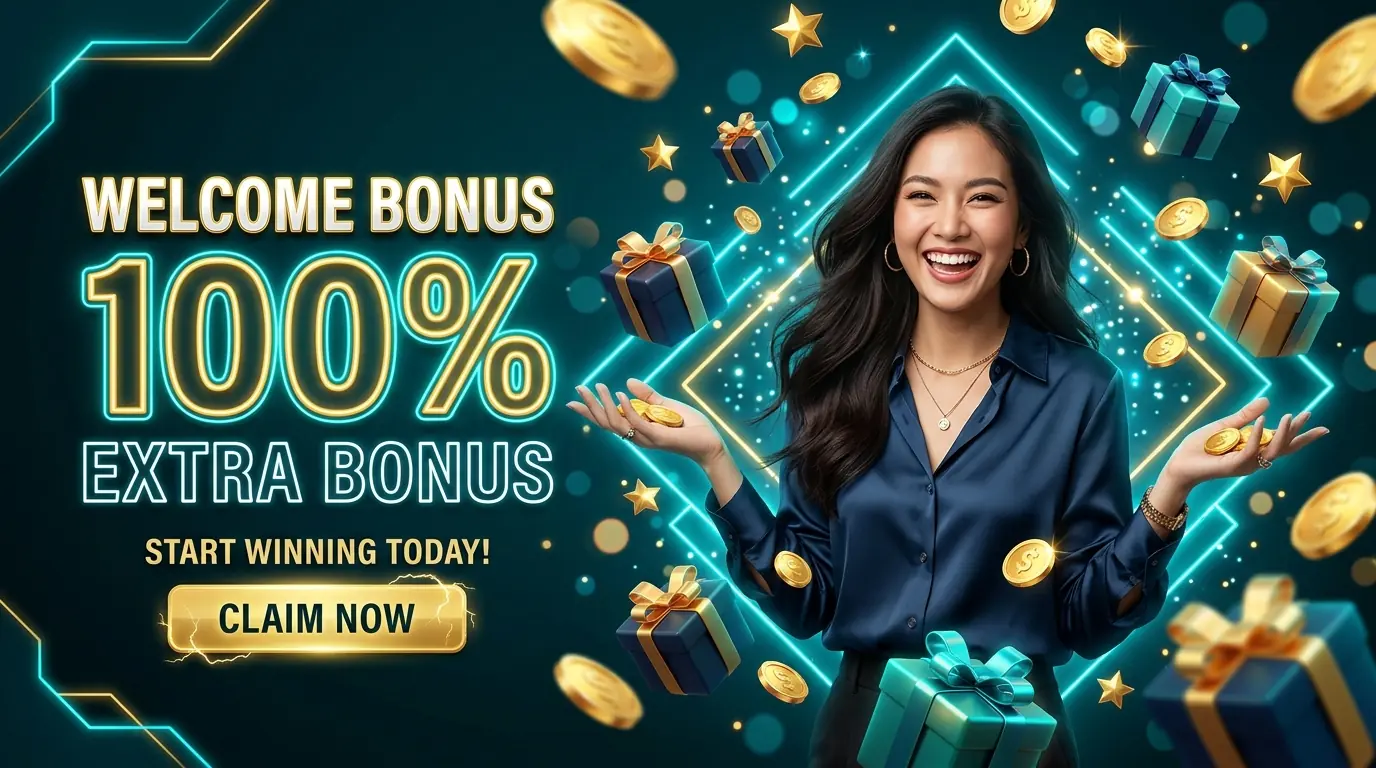 โบนัสต้อนรับสมาชิกใหม่ 100% จาก 123u2